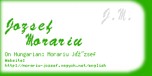 jozsef morariu business card